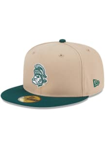 New Era Michigan State Spartans Mens Tan Evergreen 59FIFTY Fitted Hat