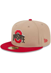 New Era Ohio State Buckeyes Mens Tan Evergreen 59FIFTY Fitted Hat