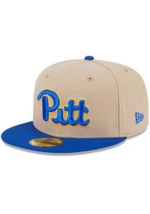 New Era Pitt Panthers Mens Tan Evergreen 59FIFTY Fitted Hat
