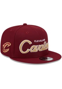New Era Cleveland Cavaliers Maroon Evergreen Script 9FIFTY Mens Snapback Hat