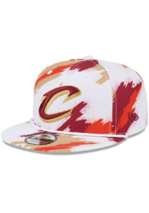 New Era Cleveland Cavaliers White Paint 9FIFTY Mens Snapback Hat