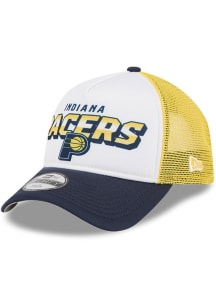 New Era Indiana Pacers White Streak A Frame 9FORTY Youth Adjustable Hat