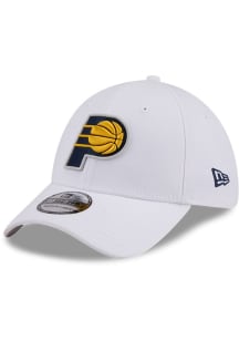 New Era Indiana Pacers Mens White Evergreen 39THIRTY Flex Hat