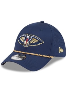 New Era New Orleans Pelicans Mens Navy Blue Perform 39THIRTY Flex Hat
