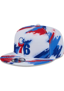 New Era Philadelphia 76ers White Paint JR 9FIFTY Youth Snapback Hat