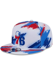 New Era Philadelphia 76ers White Paint 9FIFTY Mens Snapback Hat