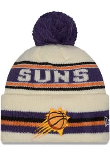 New Era Phoenix Suns White Classic Cuff Pom Mens Knit Hat