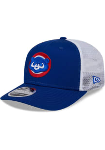 New Era Chicago Cubs Cooperstown 1979 9SEVENTY Stretch Snap Cotton Trucker Adjustable Hat - Blue