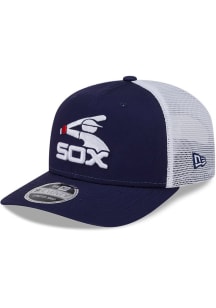 New Era Chicago White Sox Cooperstown 9SEVENTY Stretch Snap Cotton Trucker Adjustable Hat - Navy B..