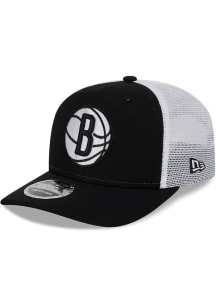 New Era Brooklyn Nets 9SEVENTY Stretch Snap Cotton Trucker Adjustable Hat - Black