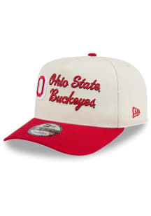 New Era Ohio State Buckeyes A frame Chainstitch 9FIFTY Adjustable Hat - White