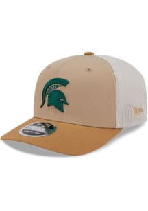 New Era Michigan State Spartans 2T 9SEVENTY Trucker Adjustable Hat - Tan