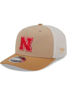 New Era Nebraska Cornhuskers 2T 9SEVENTY Trucker Adjustable Hat - Tan