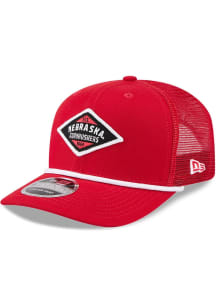 New Era Nebraska Cornhuskers Team Stretch Snap 9SEVENTY Adjustable Hat - Red