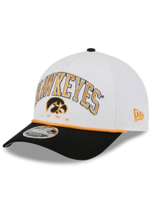New Era Iowa Hawkeyes Arch M Crown A Frame 9FORTY Adjustable Hat - White