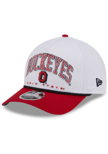 New Era Ohio State Buckeyes Arch M Crown A Frame 9FORTY Adjustable Hat - White