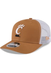 New Era Cincinnati Bearcats Evergreen 9SEVENTY Stretch Snap Trucker Adjustable Hat - Tan