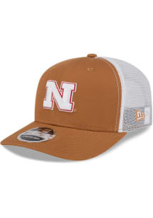 New Era Nebraska Cornhuskers Evergreen 9SEVENTY Stretch Snap Trucker Adjustable Hat - Tan