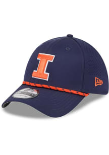 New Era Illinois Fighting Illini Mens Navy Blue Perform 39THIRTY Flex Hat