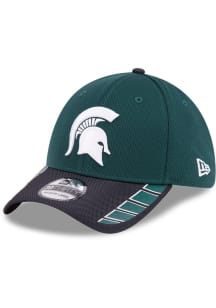 New Era Michigan State Spartans Mens Green Visor Hit 39THRITY Flex Hat