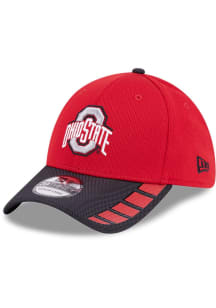 New Era Ohio State Buckeyes Mens Red Visor Hit 39THRITY Flex Hat