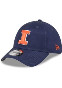 New Era Illinois Fighting Illini Mens Navy Blue Tonal Camo 39THIRTY Flex Hat