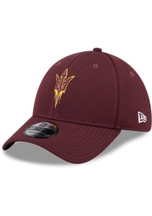 New Era Arizona State Sun Devils Mens Maroon Evergreen Dashmark Mesh 39THIRTY Flex Hat