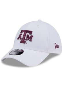 New Era Texas A&M Aggies Mens White Evergreen 39THIRTY Flex Hat