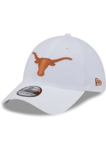 New Era Texas Longhorns Mens White Evergreen 39THIRTY Flex Hat