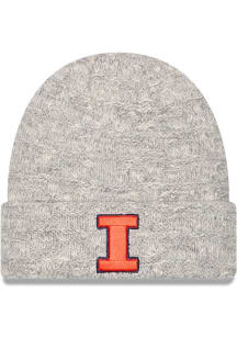 New Era Illinois Fighting Illini Grey Metallic Cuff Womens Knit Hat