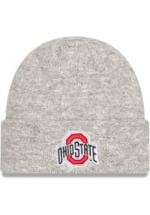 New Era Ohio State Buckeyes Grey Metallic Cuff Womens Knit Hat