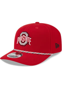 New Era Ohio State Buckeyes Red Multi Rope Stretch Snap JR 9SEVENTY Youth Adjustable Hat