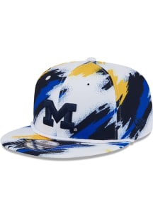 New Era Michigan Wolverines White Paint JR 9FIFTY Youth Snapback Hat