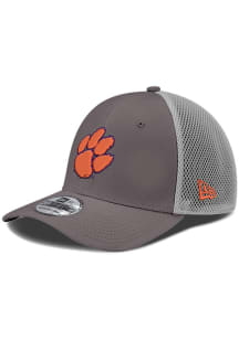 New Era Clemson Tigers Mens Grey Neo 39THIRTY Flex Hat