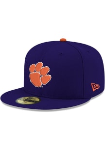 New Era Clemson Tigers Mens Purple 59FIFTY Fitted Hat