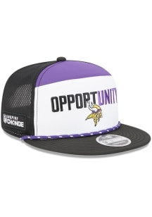 New Era Minnesota Vikings White 2025 Inspire Change Split Panel 9FIFTY Mens Snapback Hat