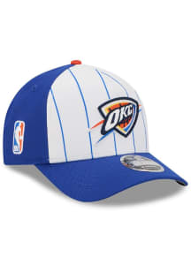New Era Oklahoma City Thunder 2025 NBA Tip Off M Crown A-Frame 9FORTY Adjustable Hat - White