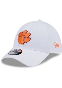 New Era Clemson Tigers Mens White Evergreen 39THIRTY Flex Hat