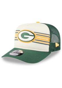 New Era Green Bay Packers Banner A-Frame 9FIFTY Adjustable Hat - White