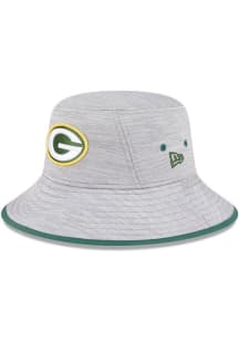 New Era Green Bay Packers Grey Heathered Mens Bucket Hat