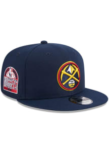 New Era Denver Nuggets Navy Blue Evergreen Side Patch 9FIFTY Mens Snapback Hat