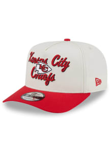 New Era Kansas City Chiefs A frame Chainstitch 9FIFTY Adjustable Hat - White