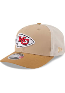 New Era Kansas City Chiefs 2T 9SEVENTY Trucker Adjustable Hat - Tan