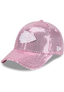 New Era Kansas City Chiefs Pink Sequin 9FORTY Womens Adjustable Hat