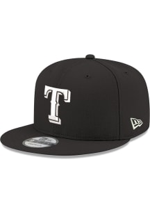 New Era Texas Rangers Black Tonal Primary 9FIFTY Mens Snapback Hat