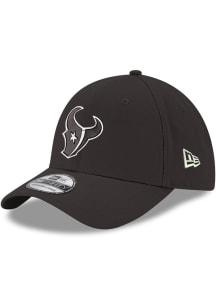 New Era Houston Texans Mens Black and White Logo 39THIRTY Flex Hat