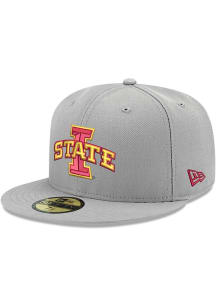 New Era Iowa State Cyclones Mens Grey Basic 59FIFTY Fitted Hat