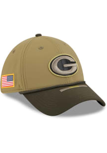 New Era Green Bay Packers Mens Green 2025 Salute To Service 39THIRTY Flex Hat