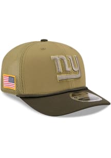 New Era New York Giants 2025 Salute To Service Stretch 9SEVENTY Trucker Adjustable Hat - Green