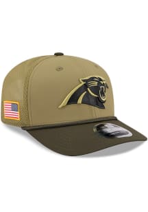 New Era Carolina Panthers 2025 Salute To Service Stretch 9SEVENTY Trucker Adjustable Hat - Green